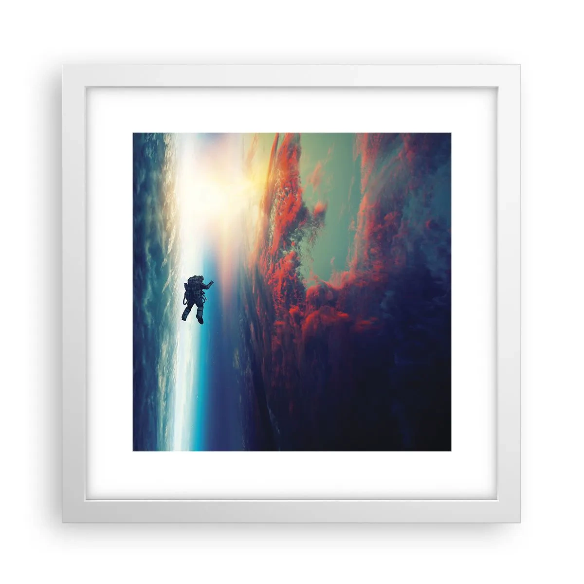Poster in cornice bianca - Affrontando l'universo - 30x30 cm
