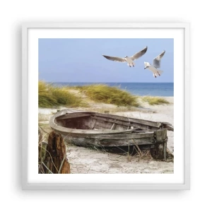 Poster in cornice bianca - Bagnate dal vento - 50x50 cm