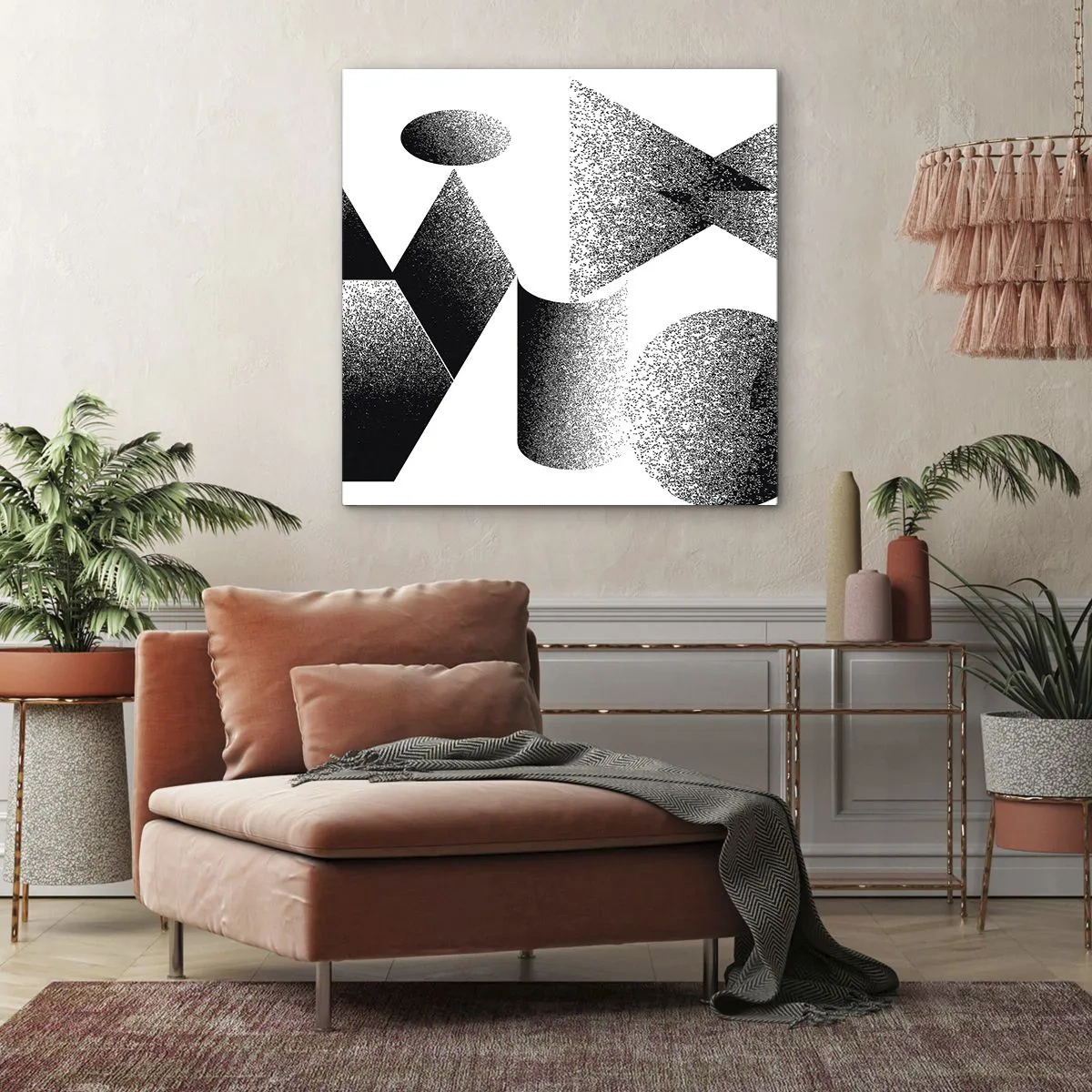 Quadro su tela - Stampe su Tela - Angoli e ovali - 50x50 cm