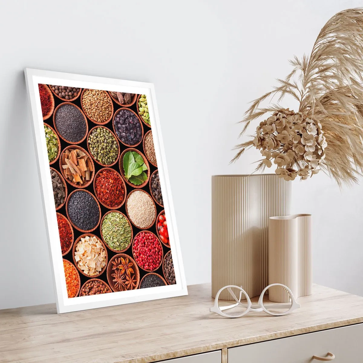 Poster in cornice bianca - Tutti i gusti del mondo - 50x70 cm