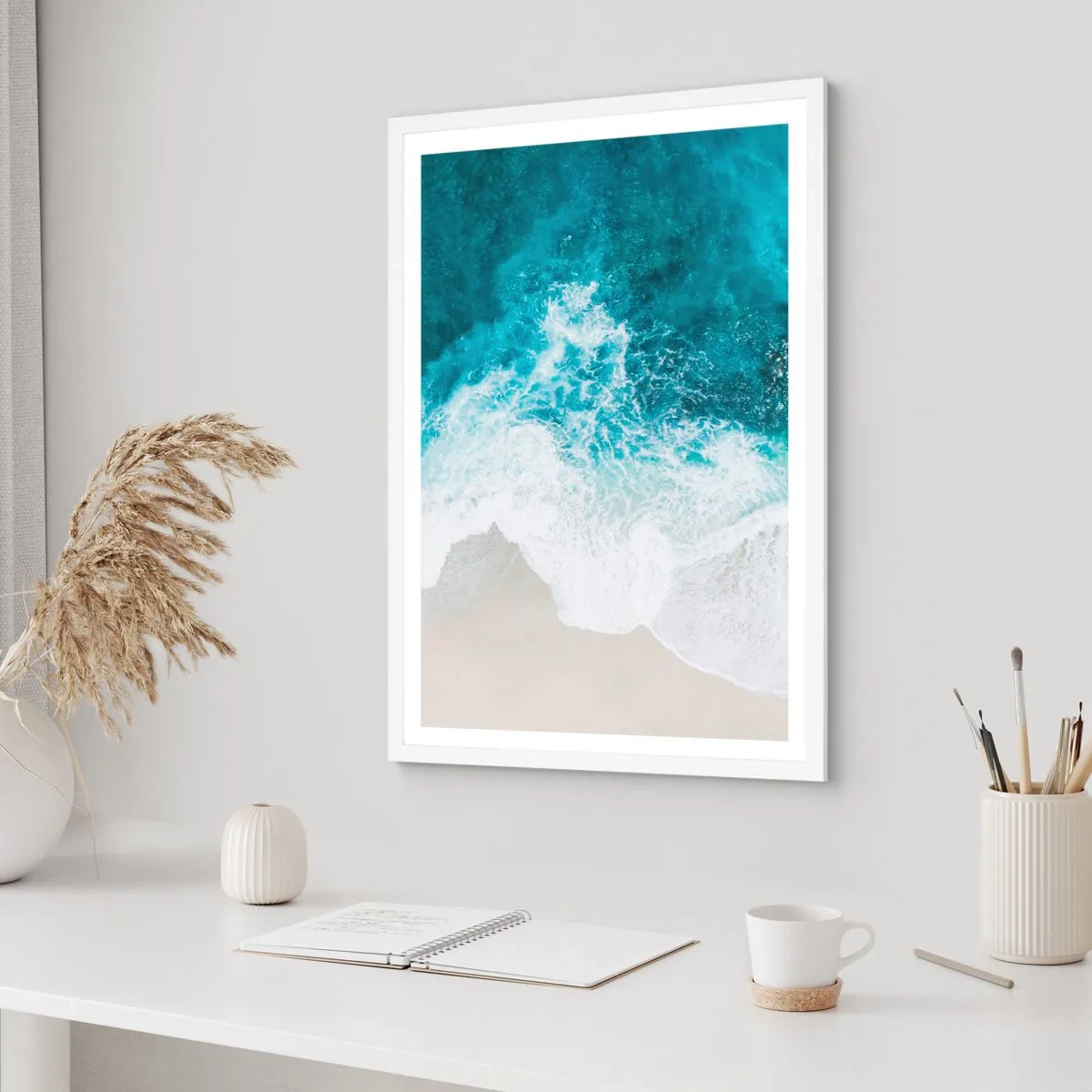 Poster in cornice bianca - Morbidezza naturale - 70x100 cm