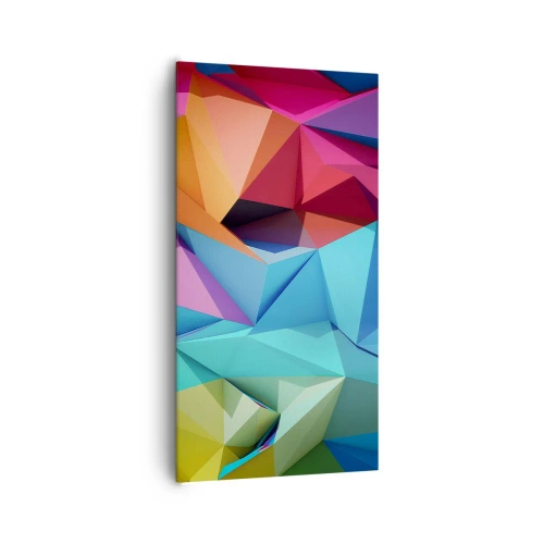 Quadro su tela - Stampe su Tela - Origami arcobaleno - 65x120 cm