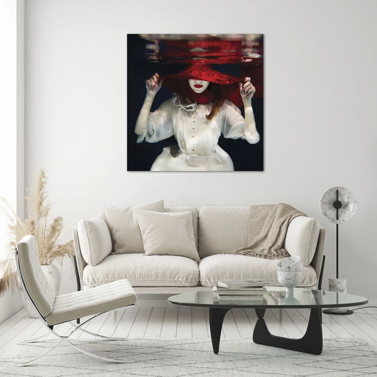 Quadro su vetro - Donnagatto - 60x60 cm