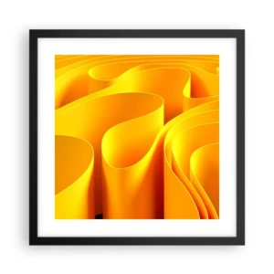 Poster in cornice nera - Come onde di sole - 40x40 cm