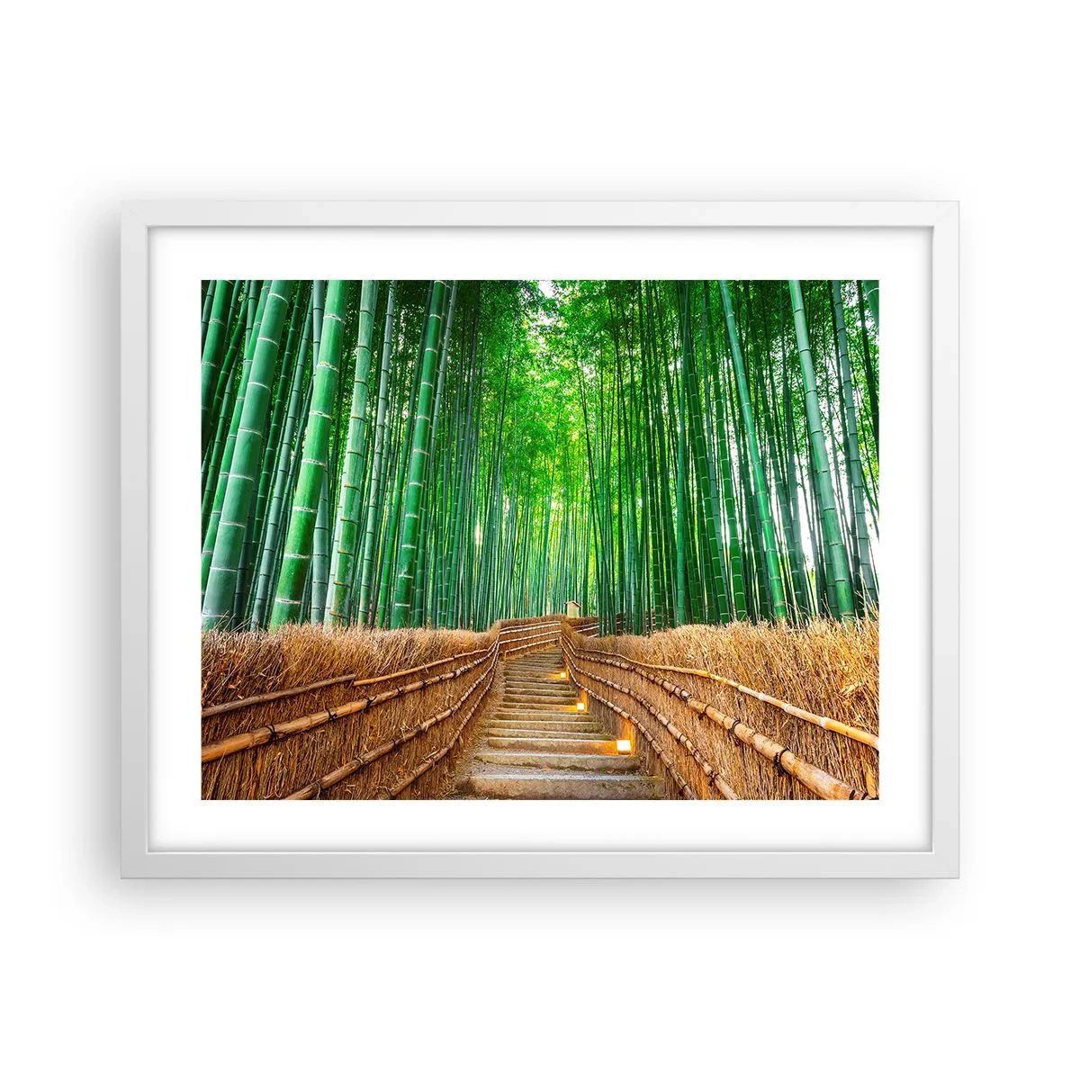 Poster in cornice bianca - Essenza della natura asiatica - 50x40 cm