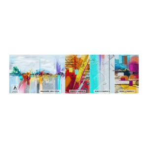 Campione di Fotomurale Premium Canvas - Il ponte della gioia sul fiume della vita - Astrazione, Pezzo, Surrealismo - 100x30 cm