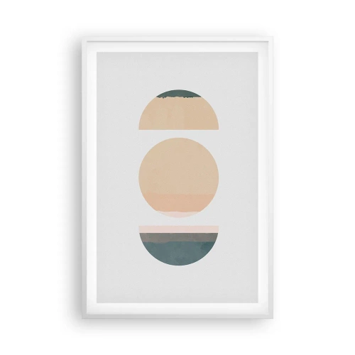 Poster in cornice bianca - Un cerchio dopo l'altro - 61x91 cm