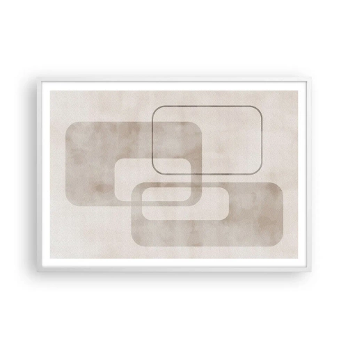 Poster in cornice bianca - Giunti geometrici - 100x70 cm