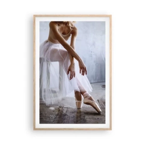Poster in cornice rovere chiaro - Prima che si accendano le luci del palco - 61x91 cm