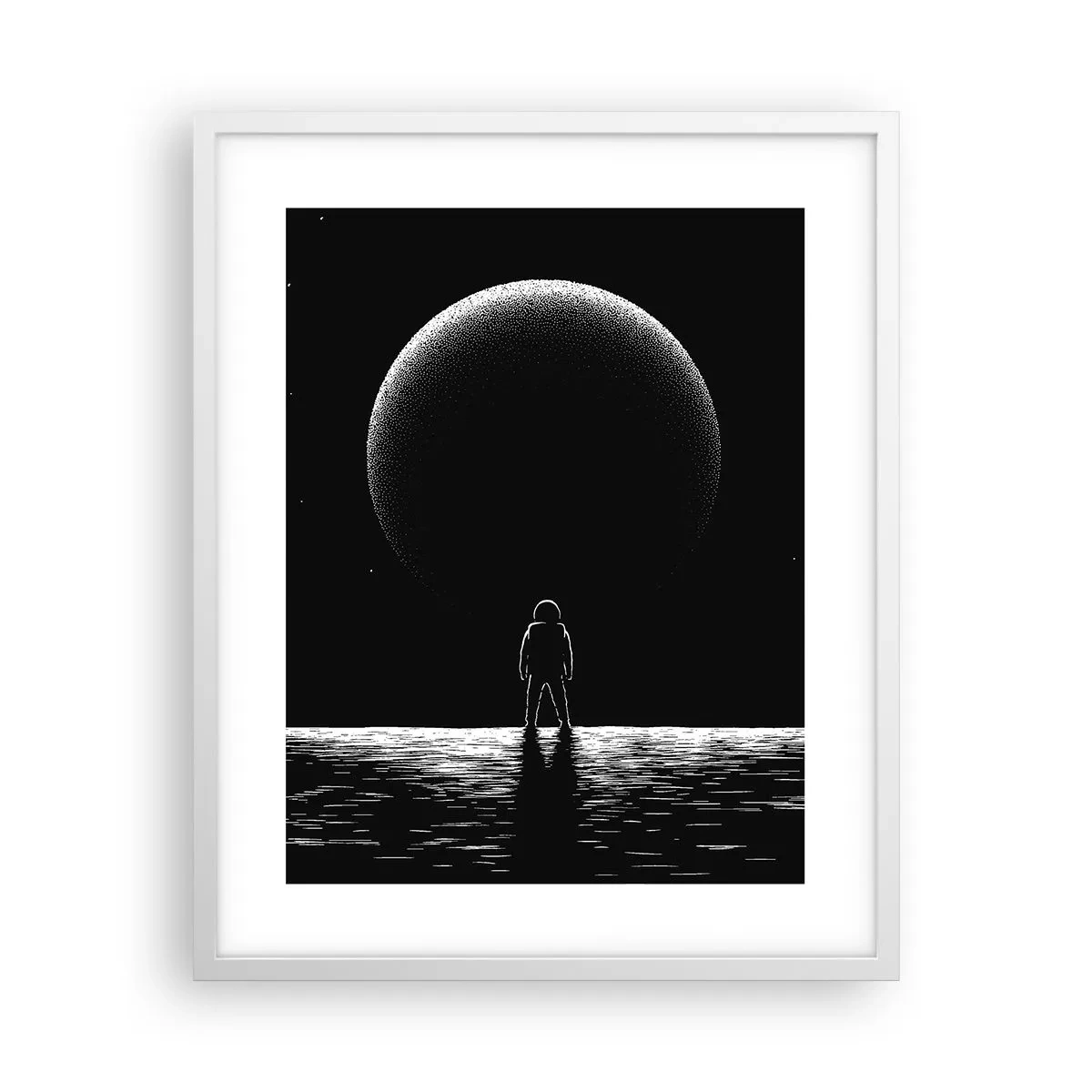 Poster in cornice bianca - Faccia a faccia - 40x50 cm