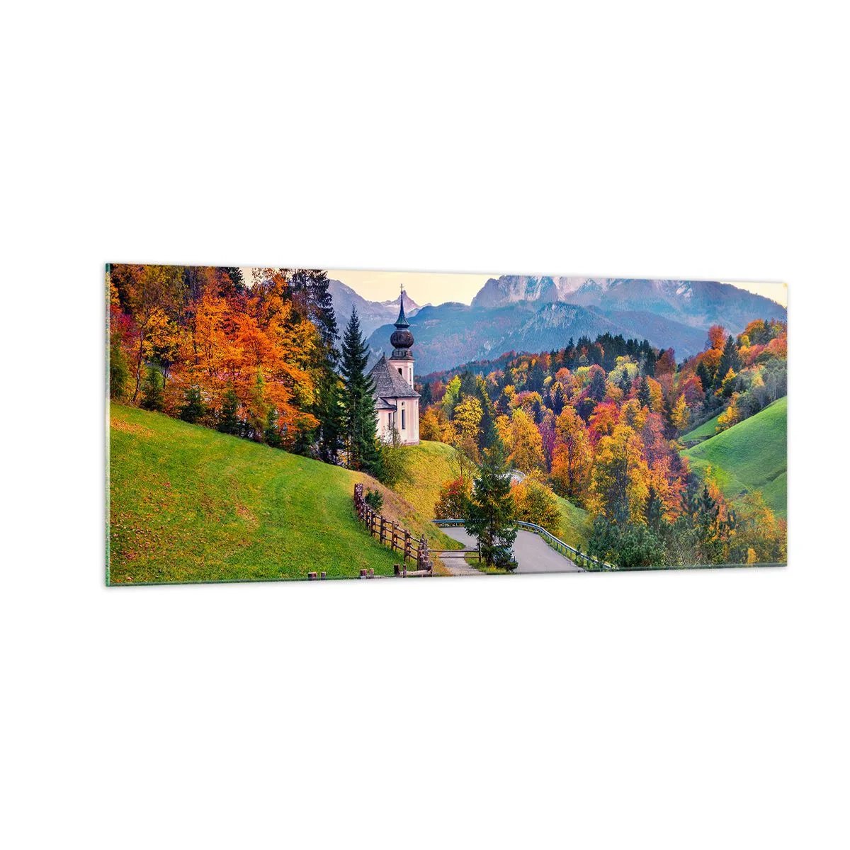 Quadro su vetro - Un paesaggio come dipinto - 100x40 cm