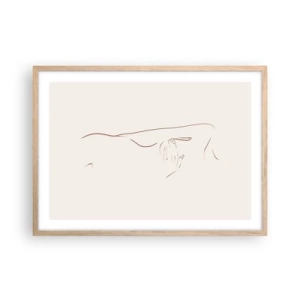 Poster in cornice rovere chiaro - La forma del desiderio - 70x50 cm