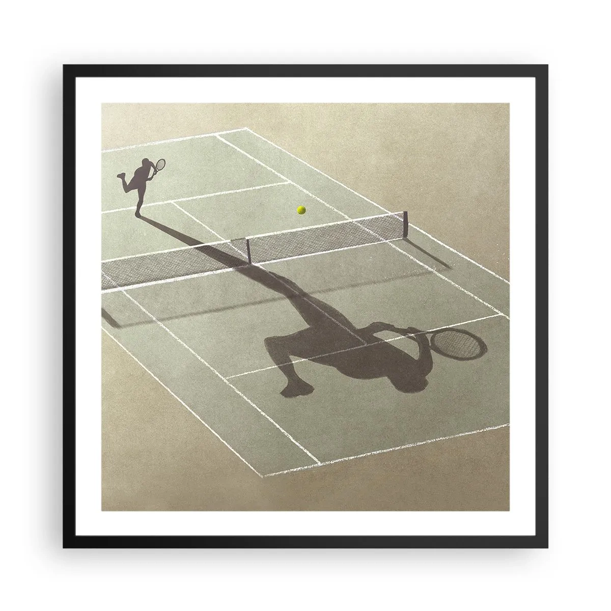 Poster in cornice nera - Sconfiggere se stesso - 60x60 cm