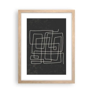 Poster in cornice rovere chiaro - Non è così semplice - 30x40 cm