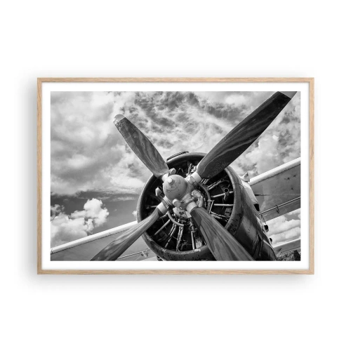 Poster in cornice rovere chiaro - Il dominatore dell'aria - 100x70 cm