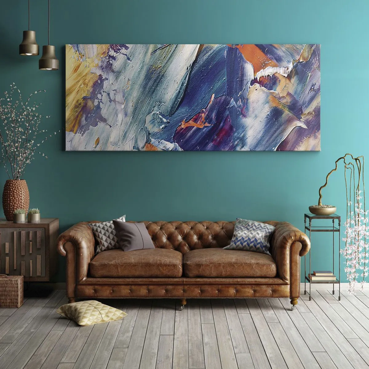 Quadro su tela - Stampe su Tela - La confusione del colore - 100x40 cm