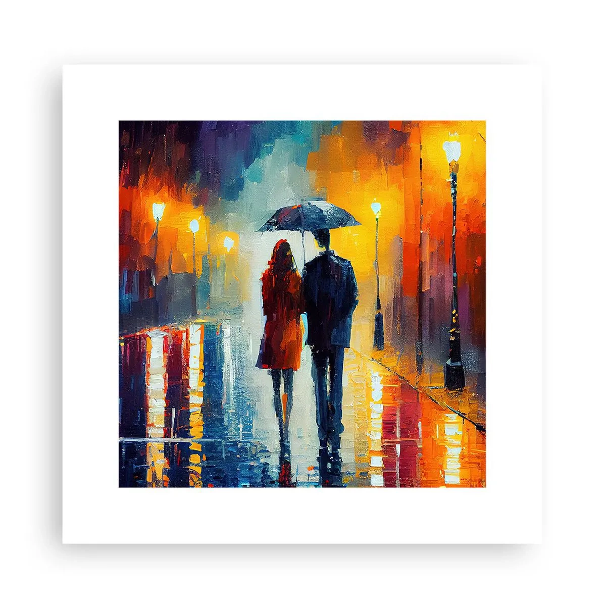 Poster - Insieme la notte è colorata - 30x30 cm