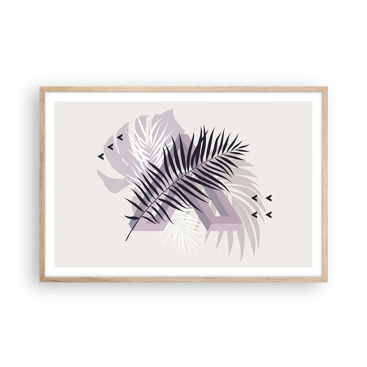 Poster in cornice rovere chiaro - L'ombra dell'ombra - 91x61 cm