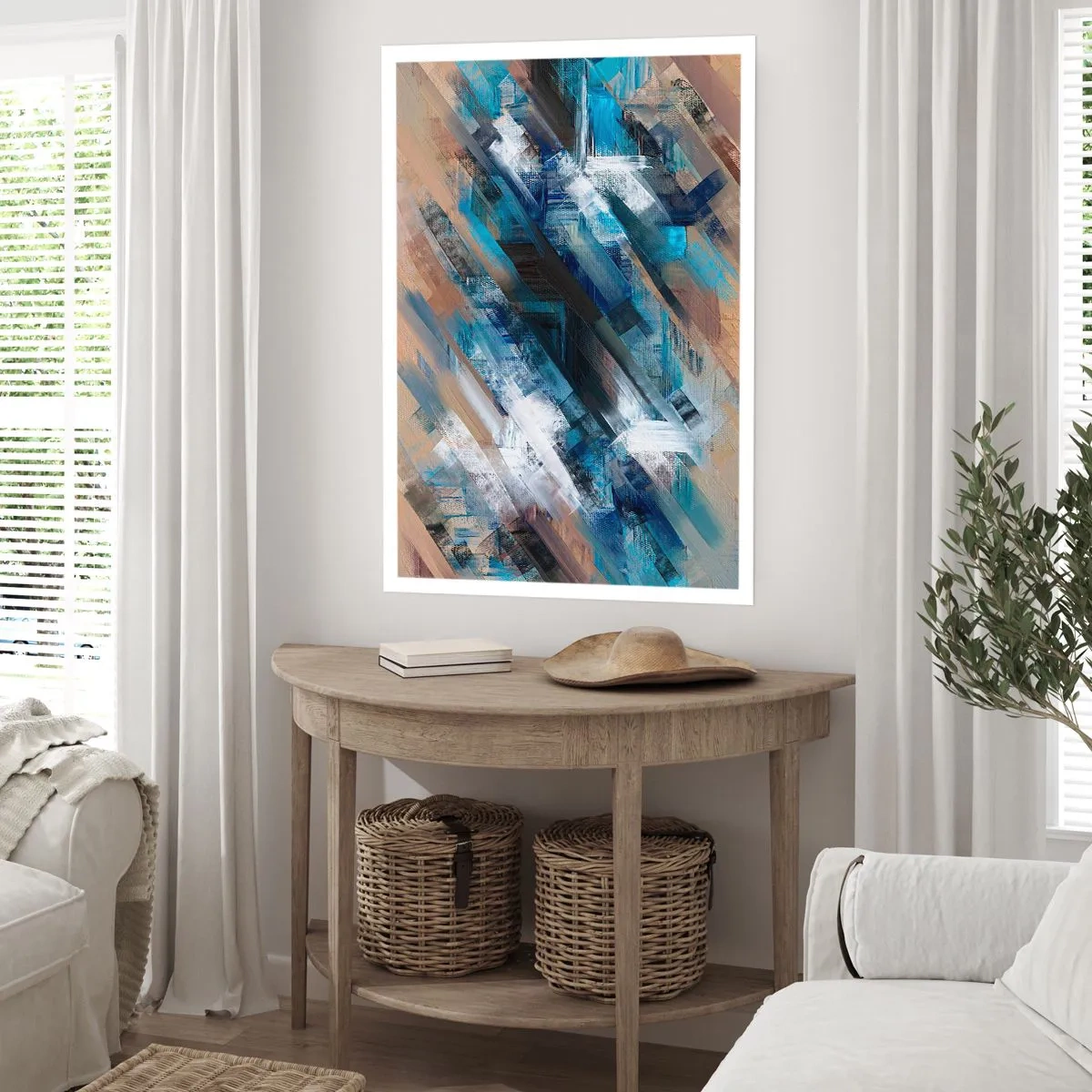 Poster - Sulla diagonale blu - 70x100 cm