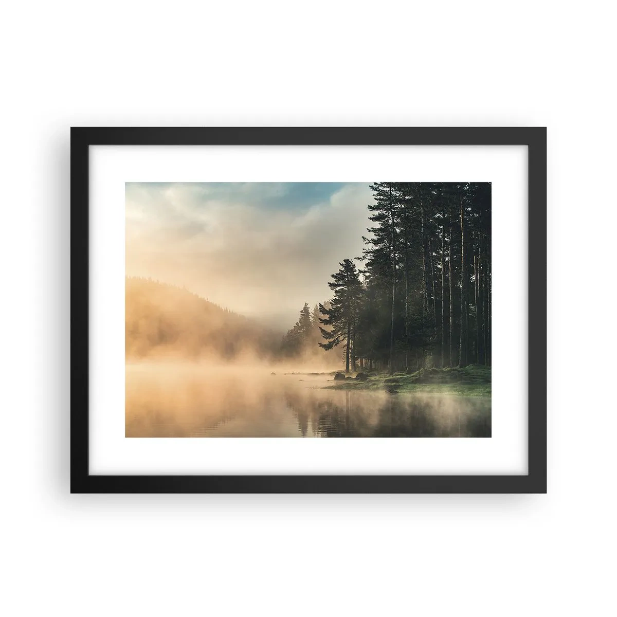 Poster in cornice nera - La nascita del giorno - 40x30 cm