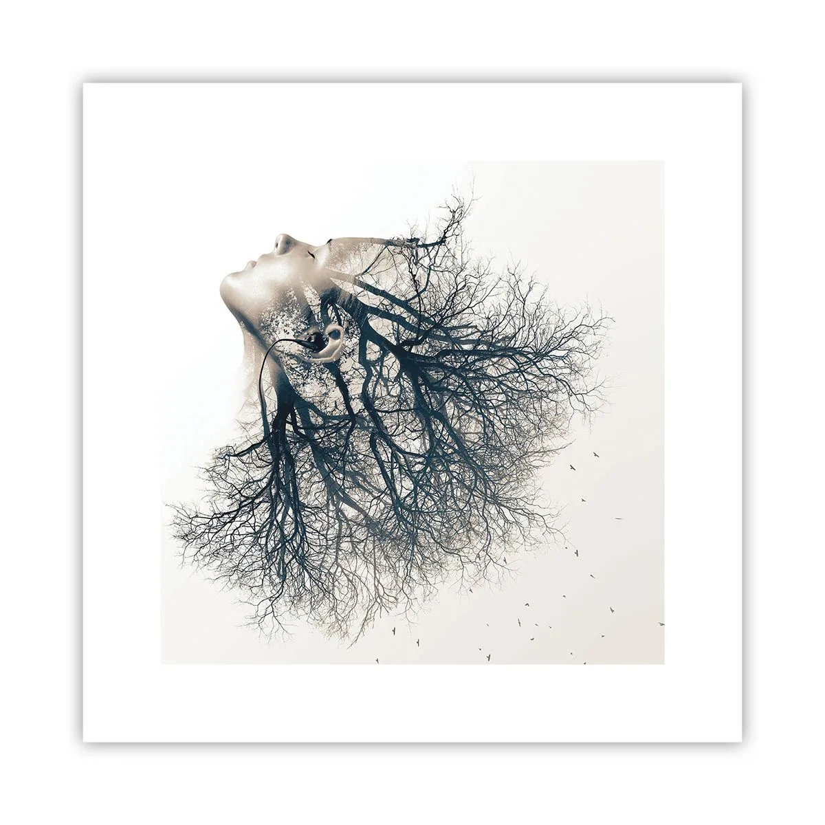 Poster - In ascolto del sussurro dell'albero - 30x30 cm