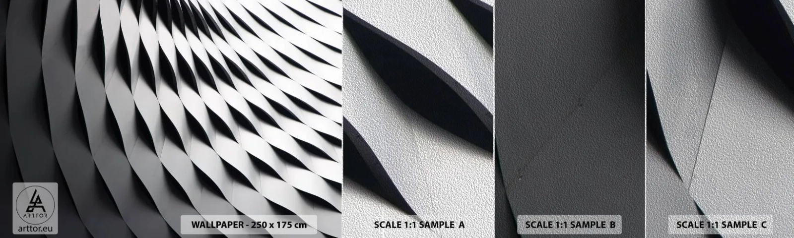 Campione di Fotomurale Premium Sand - Sulla cresta dell'onda - Moderno, Astrazione, acciaio - 100x30 cm