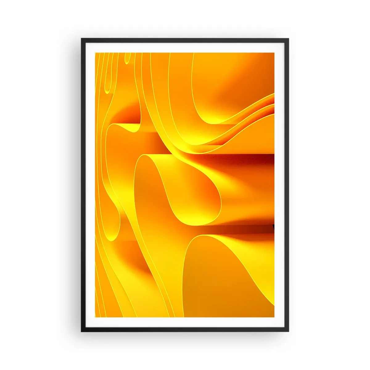 Poster in cornice nera - Come onde di sole - 70x100 cm