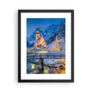 Poster in cornice nera - Lo spirito di Natale - 30x40 cm
