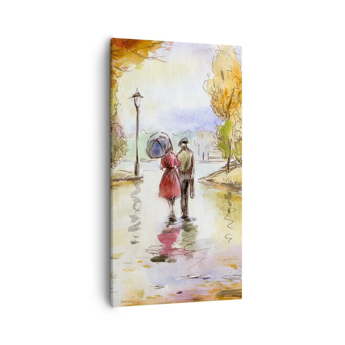 Quadro su tela - Stampe su Tela - Autunno romantico nel parco - 55x100 cm