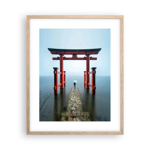 Poster in cornice rovere chiaro - Meditazione giapponese - 40x50 cm