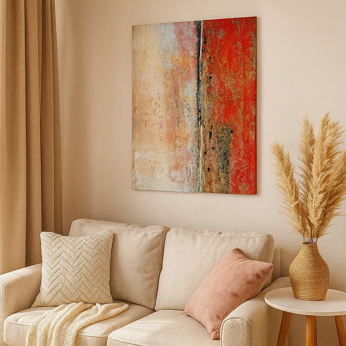 Quadro su tela - Stampe su Tela - Una composizione astratta ispirata al mare e alla natura. - 50x70cm - Forse è il mare - Decorazione murale moderna per soggiorno e camera da letto ARTTOR