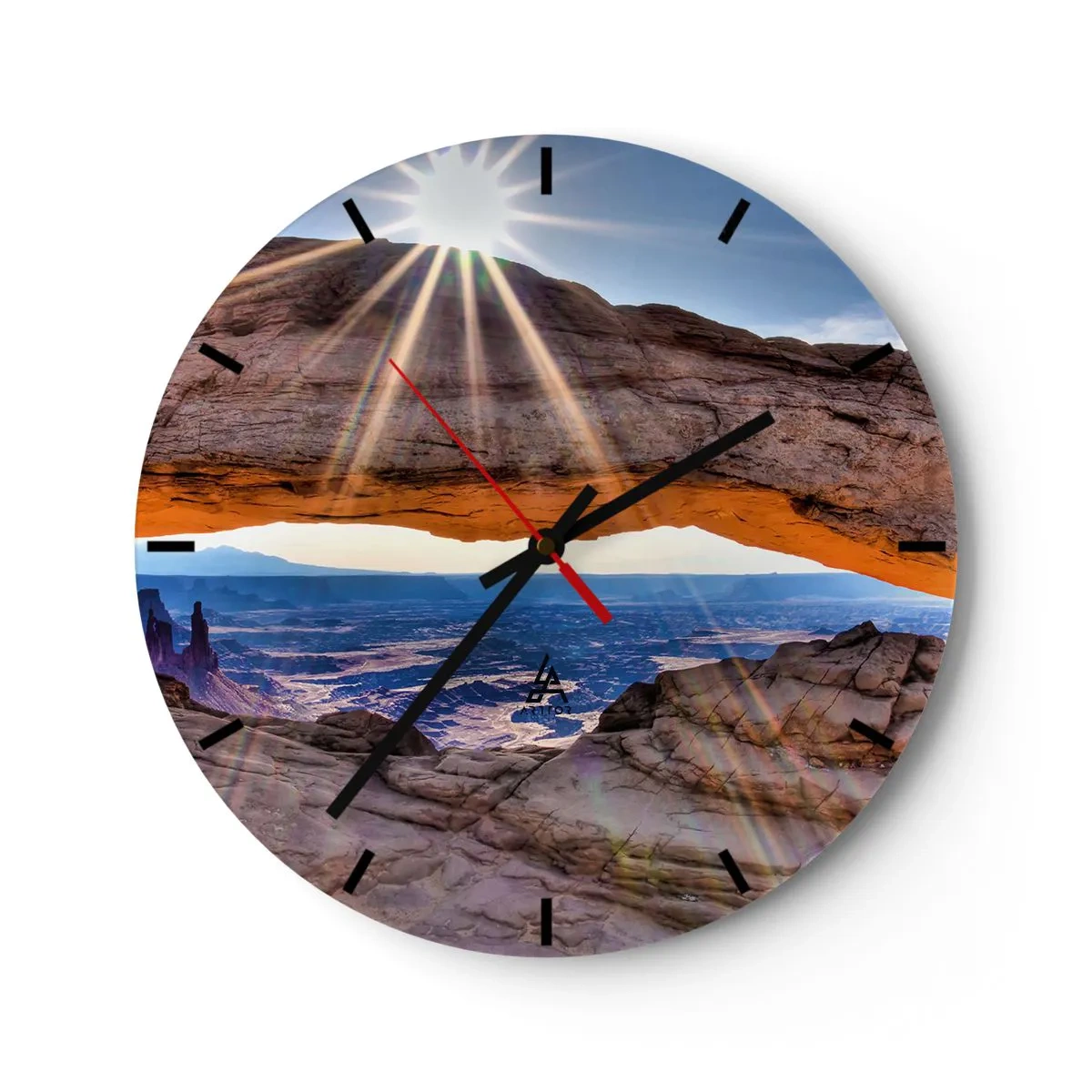 Orologio da parete - Orologio in Vetro - Attraverso il portale di roccia - 40x40 cm