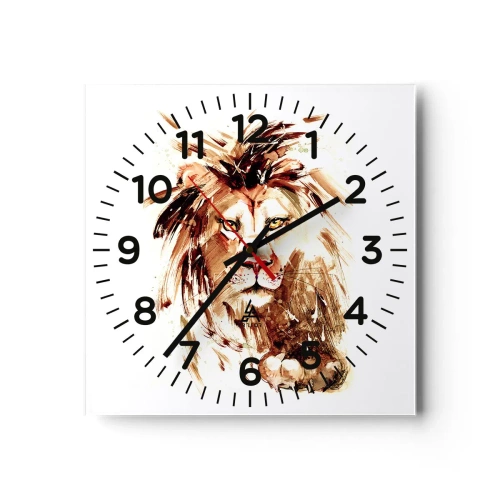 Orologio da parete - Orologio in Vetro - Forza e dignità - 40x40 cm