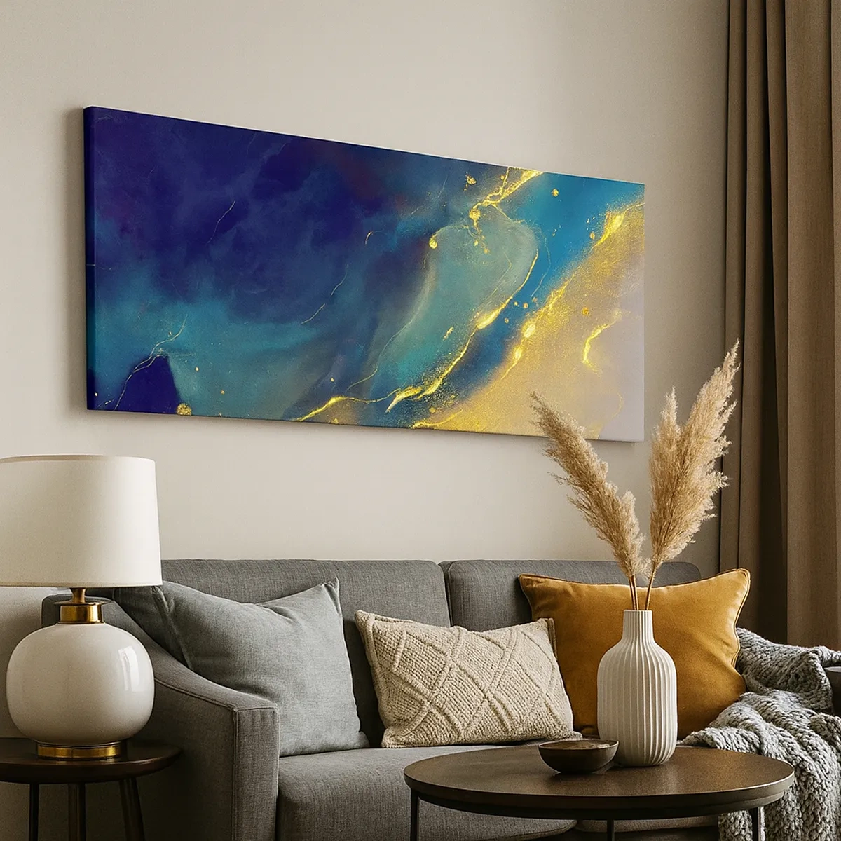 Quadro su tela - Stampe su Tela - La palude dorata - 30x30 cm