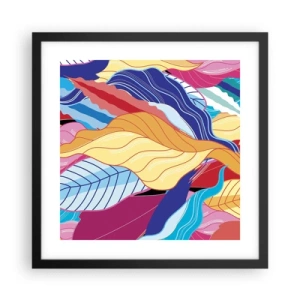 Poster in cornice nera - Disordine colorato - 40x40 cm