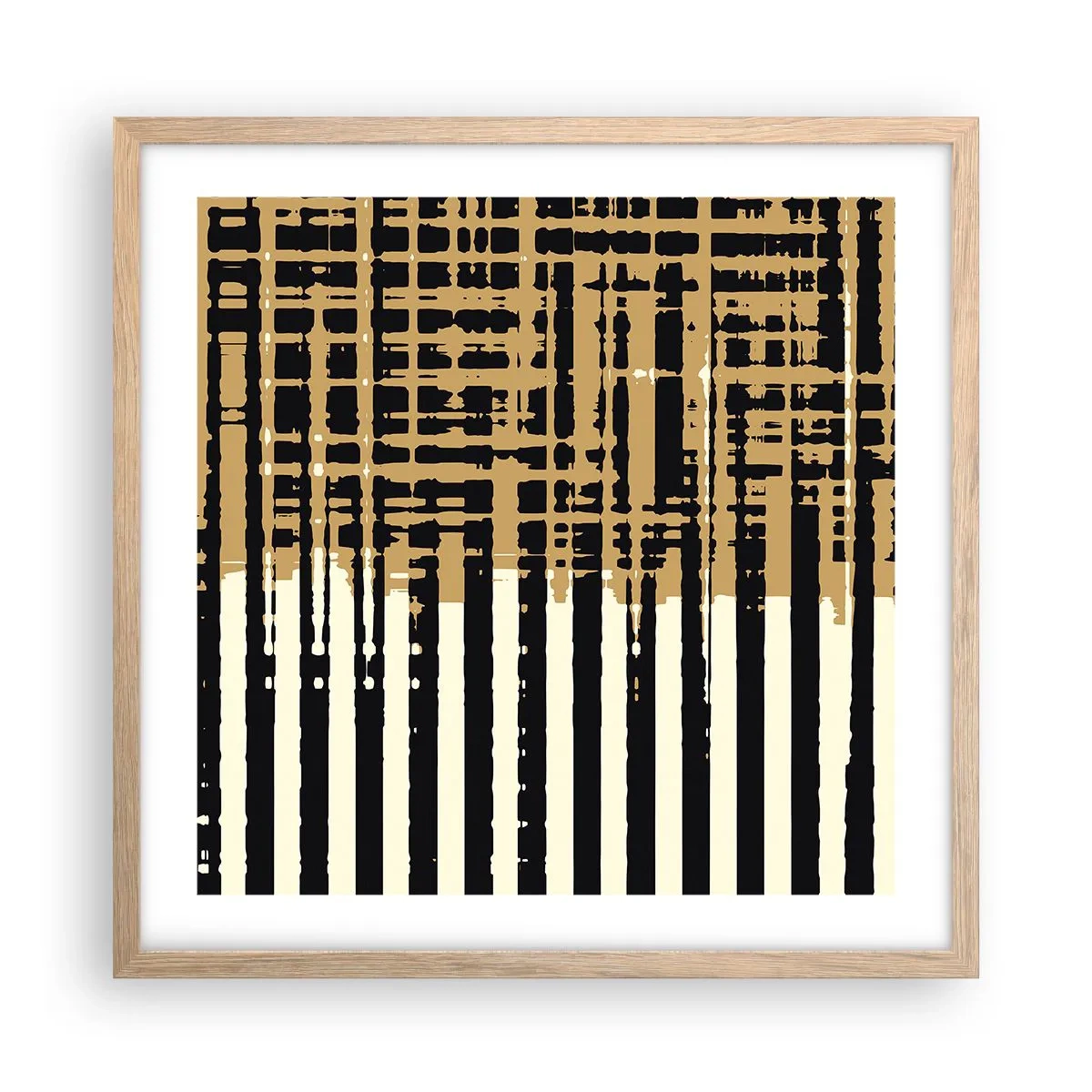 Poster in cornice rovere chiaro - Astrazione architettonica - 50x50 cm