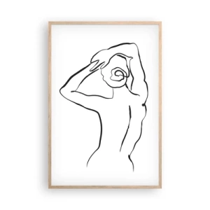 Poster in cornice rovere chiaro - Nudo mattutino - 61x91 cm