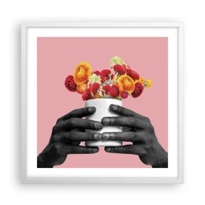 Poster in cornice bianca - Apoteosi di vita - 50x50 cm