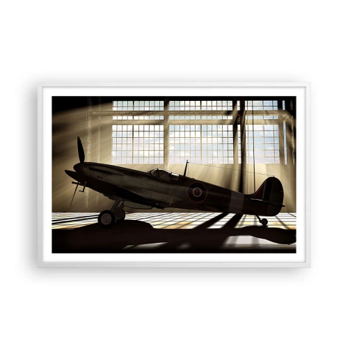 Poster in cornice bianca - Il riposo del guerriero - 91x61 cm