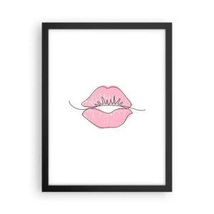 Poster in cornice nera - Pronti al bacio? - 30x40 cm
