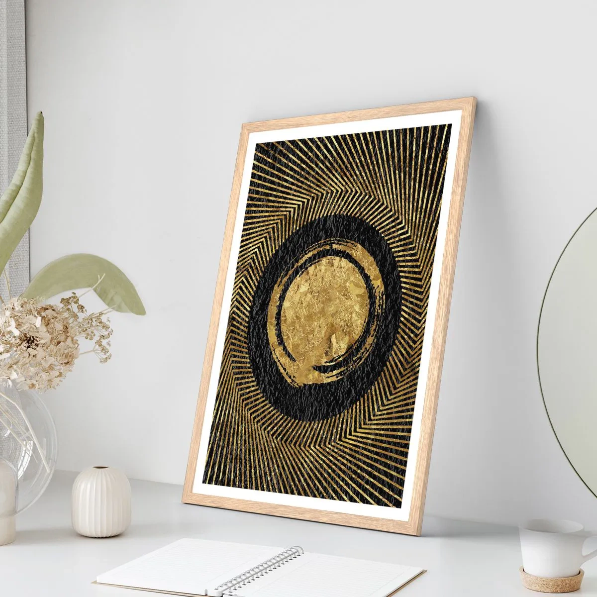 Poster in cornice rovere chiaro - Composizione glamour - 50x70 cm