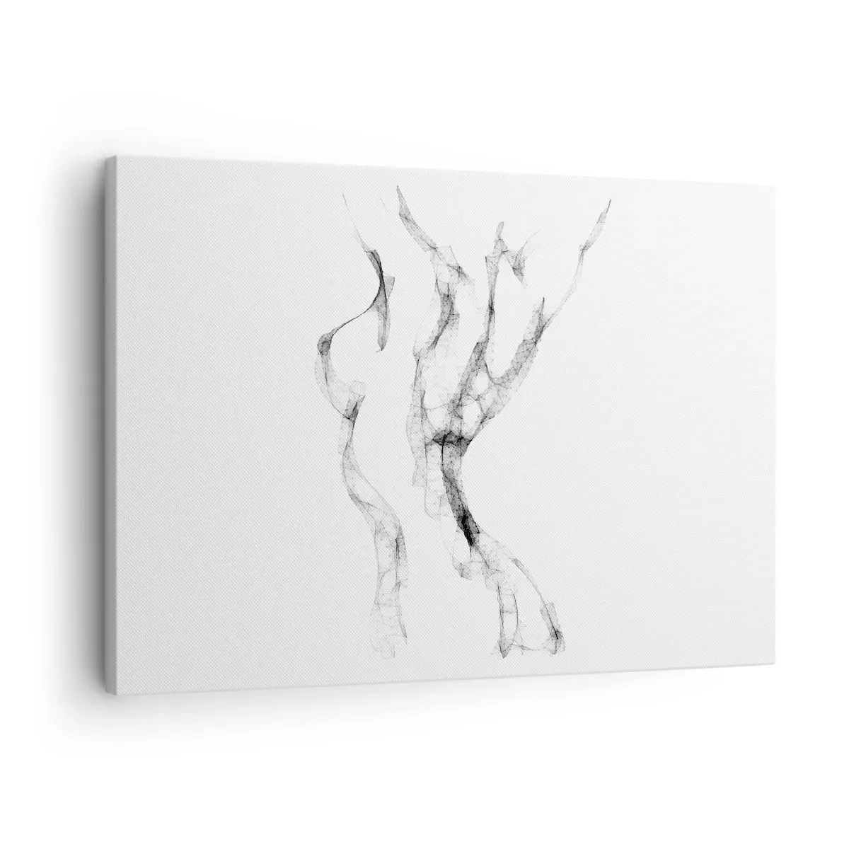 Quadro su tela - Stampe su Tela - Linee delicate e astratte che ricordano scie di fumo su uno sfondo chiaro - 70x50cm - Bella e forte - Decorazione murale moderna per soggiorno e camera da letto ARTTOR