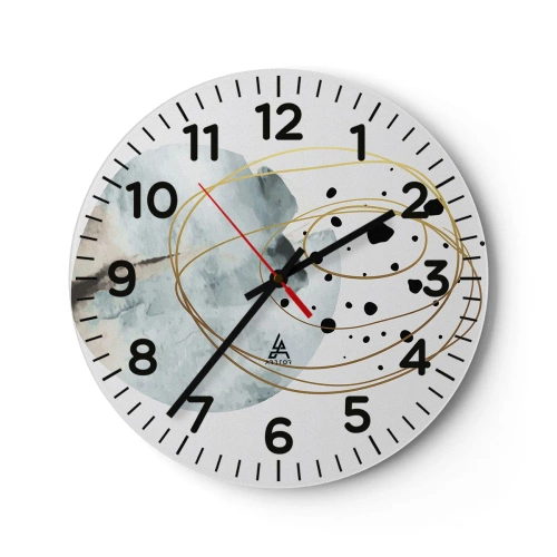 Orologio da parete - Orologio in Vetro - Nell'abbraccio dello spazio - 30x30 cm