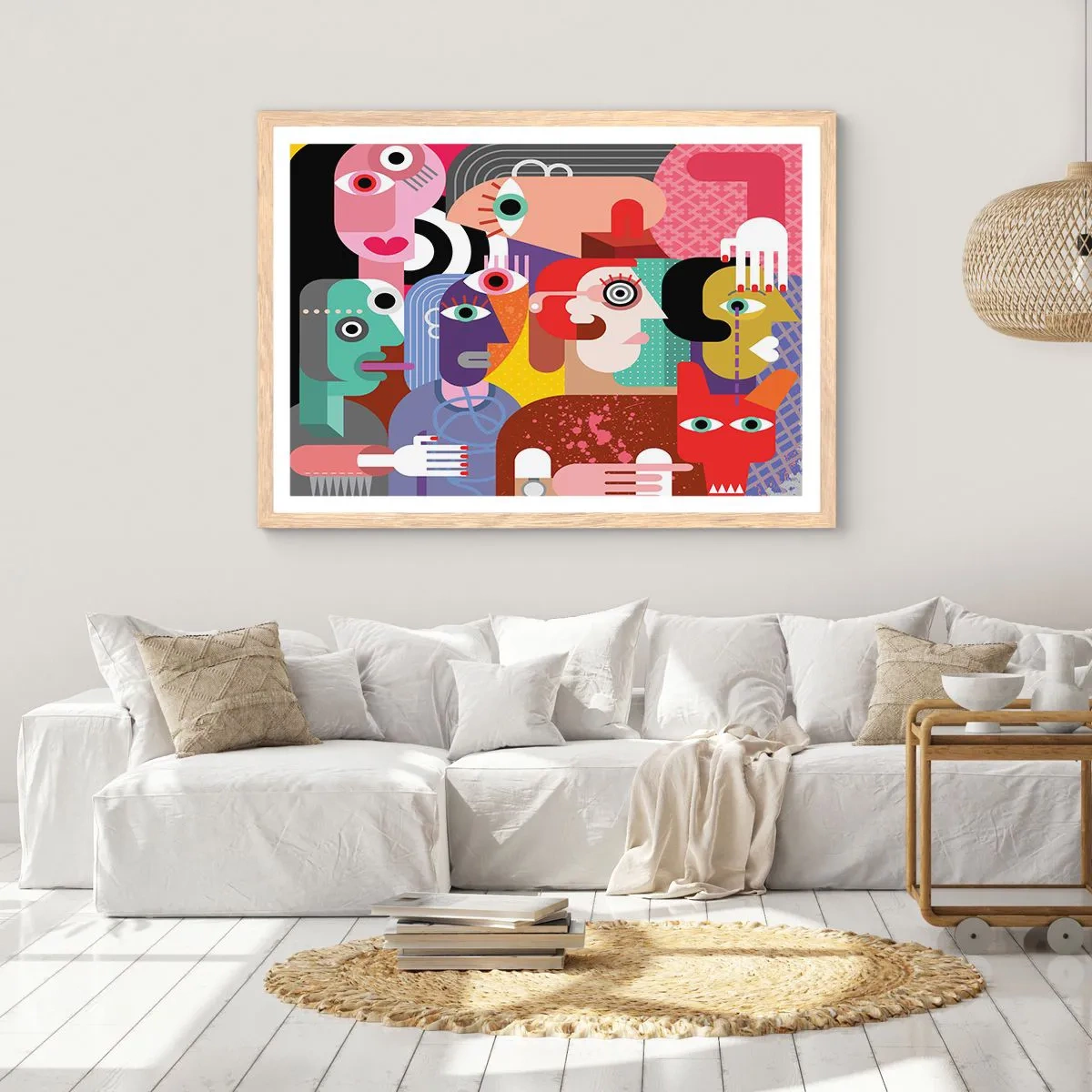 Poster in cornice rovere chiaro - Mi manda Picasso - 50x40 cm