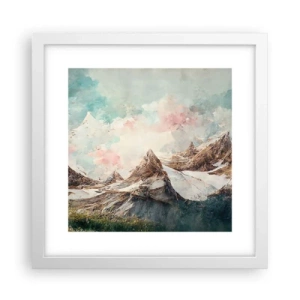 Poster in cornice bianca - Lame di roccia - 30x30 cm