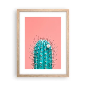 Poster in cornice rovere chiaro - Stai attento - 30x40 cm