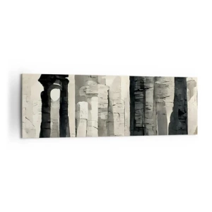 Quadro su tela - Stampe su Tela - Colonne storiche in un ambiente monocromatico suggestivo - 160x50cm - La maestà dell'antichità - Decorazione murale moderna per soggiorno e camera da letto ARTTOR