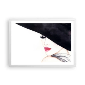 Poster in cornice bianca - Eleganza e sensualità - 70x50 cm