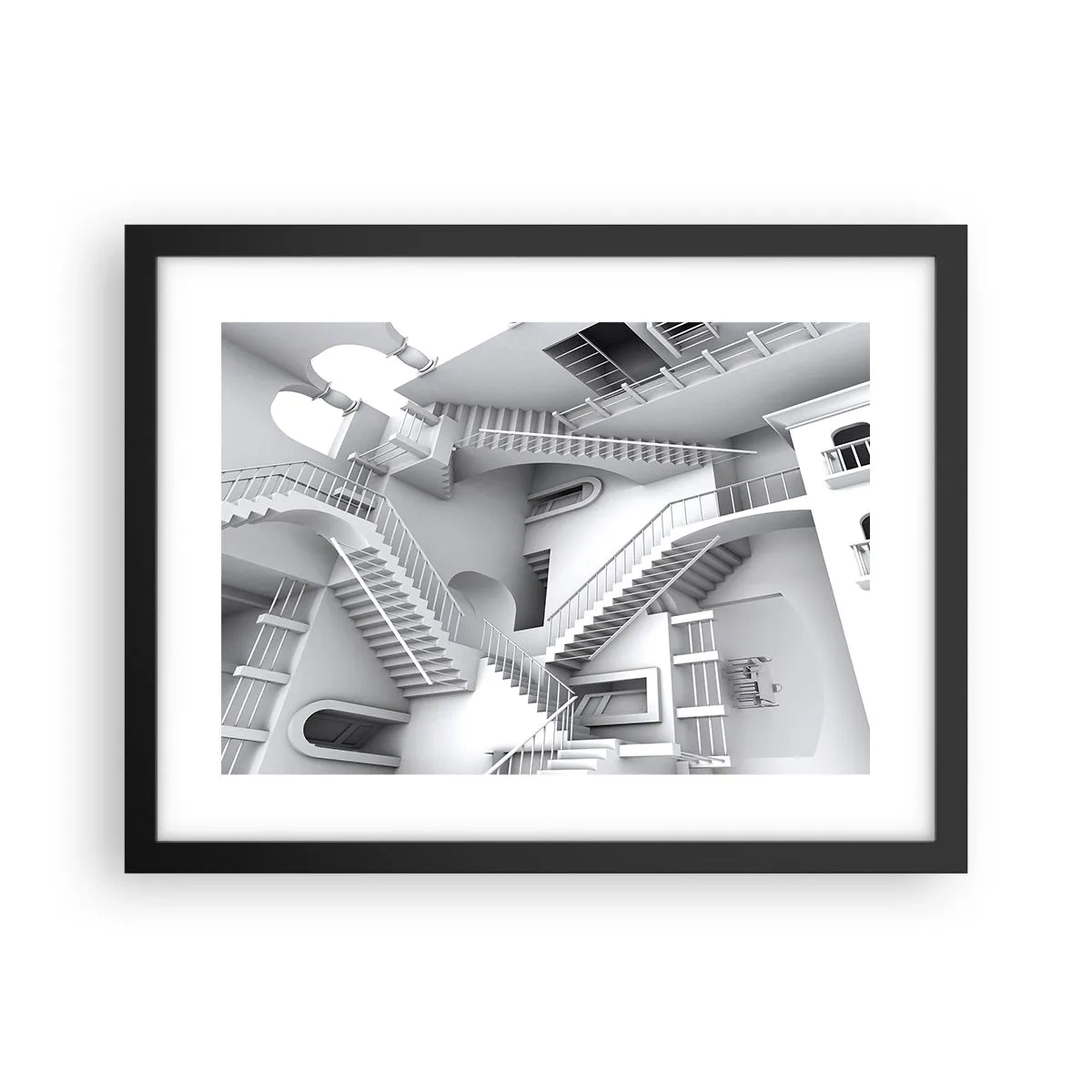 Poster in cornice nera - Il paradosso dello spazio - 40x30 cm