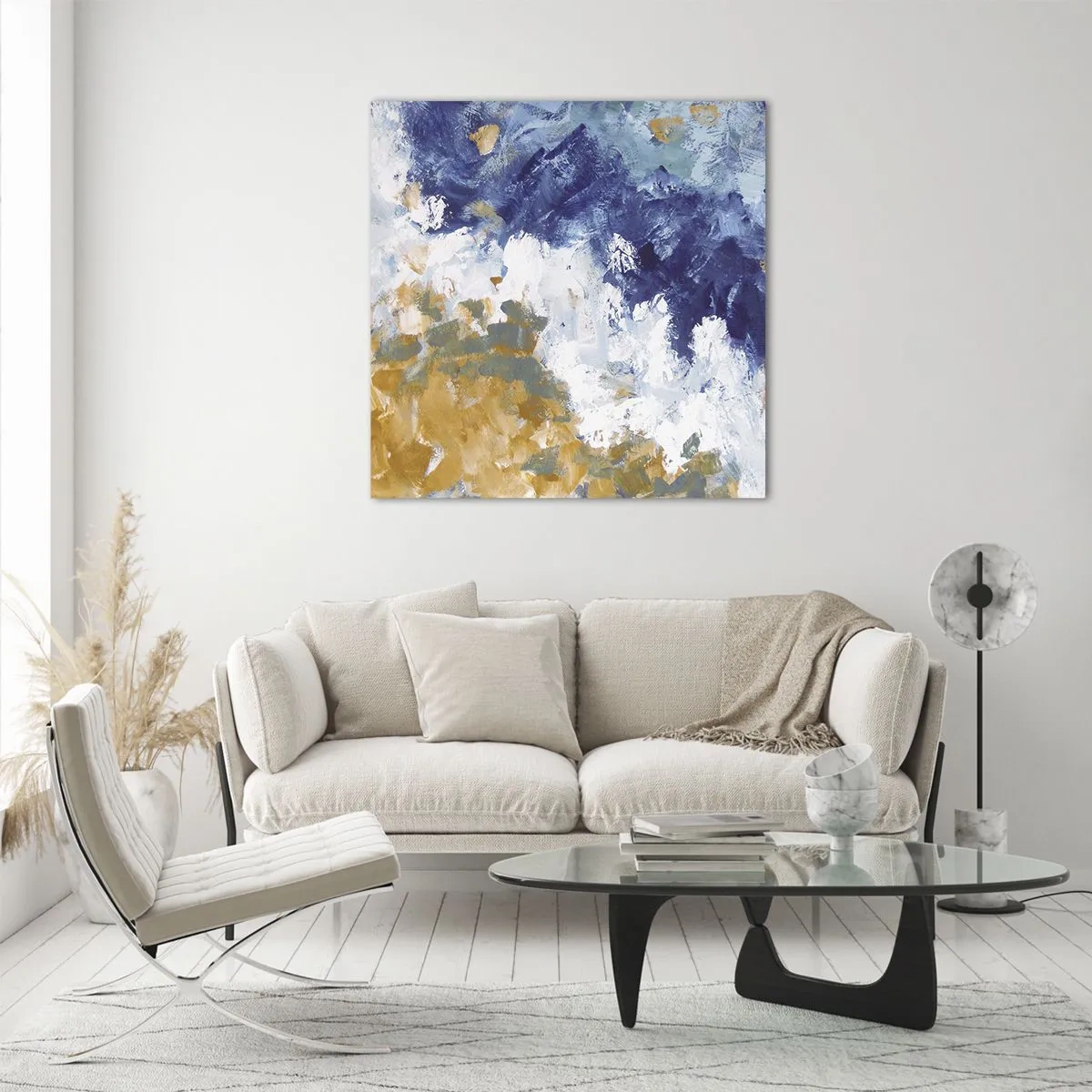 Quadro su vetro - La danza degli elementi - 30x30 cm